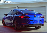 The new 2023 Acura Integra from the rear.