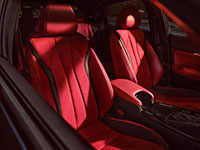 The Integra offers red leather upholstery in A-Spec trim.